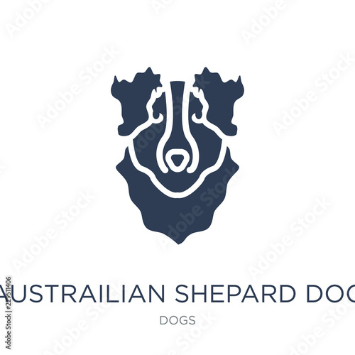 Austrailian Shepard dog icon. Trendy flat vector Austrailian Shepard dog icon on white background from dogs collection
