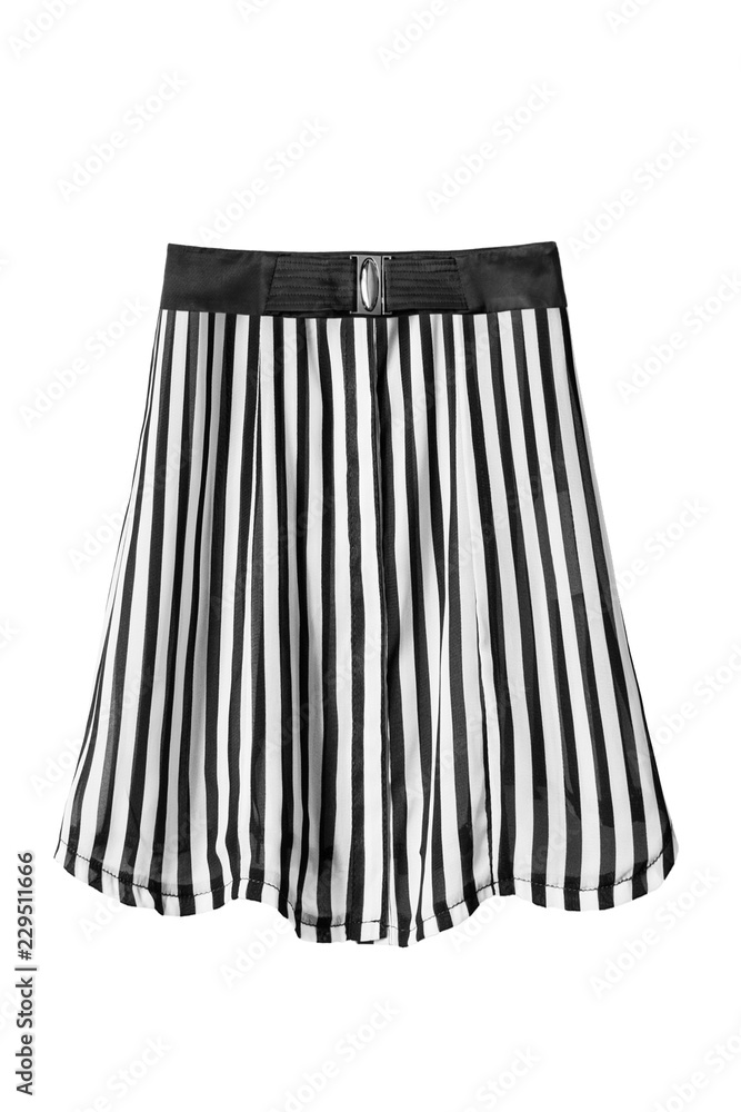 Striped skirt isolated Striped skirt isolated