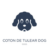 Coton De Tulear dog icon. Trendy flat vector Coton De Tulear dog icon on white background from dogs collection