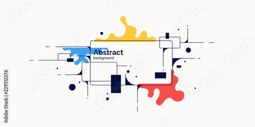 Abstract background with dynamic linear waves. Vector illustration