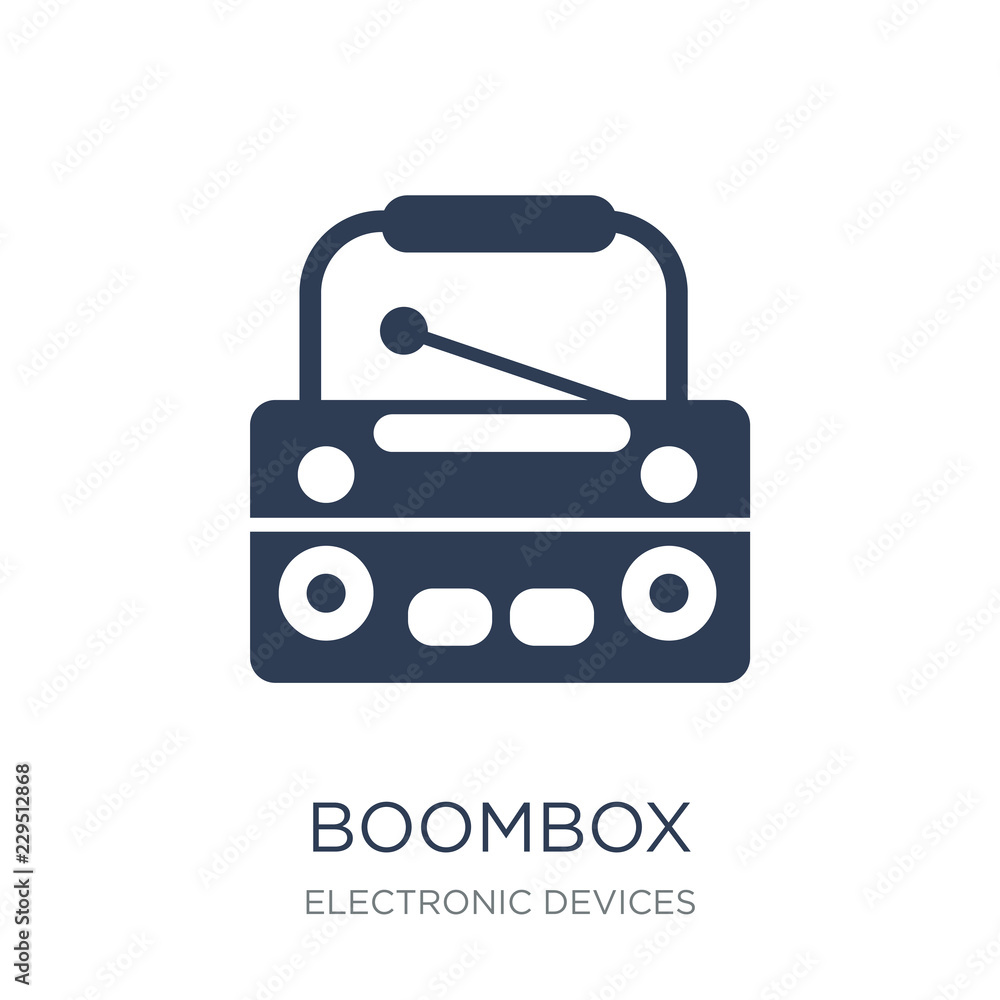 Boombox icon. Trendy flat vector Boombox icon on white backgroun Boombox icon. Trendy flat vector Boombox icon on white backgroun