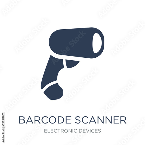 Barcode scanner icon. Trendy flat vector Barcode scanner icon on