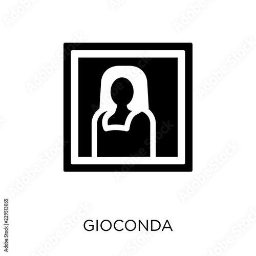 Obraz na plátne gioconda icon isolated on white background