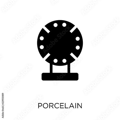 porcelain icon isolated on white background. Simple and editable porcelain icons. Modern icon vector illustration.