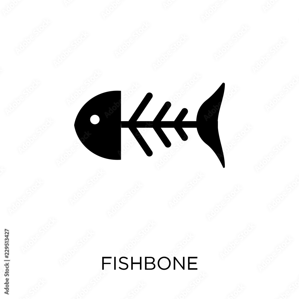 Fishbone icon. Fishbone symbol design from Museum collection. Stock ...