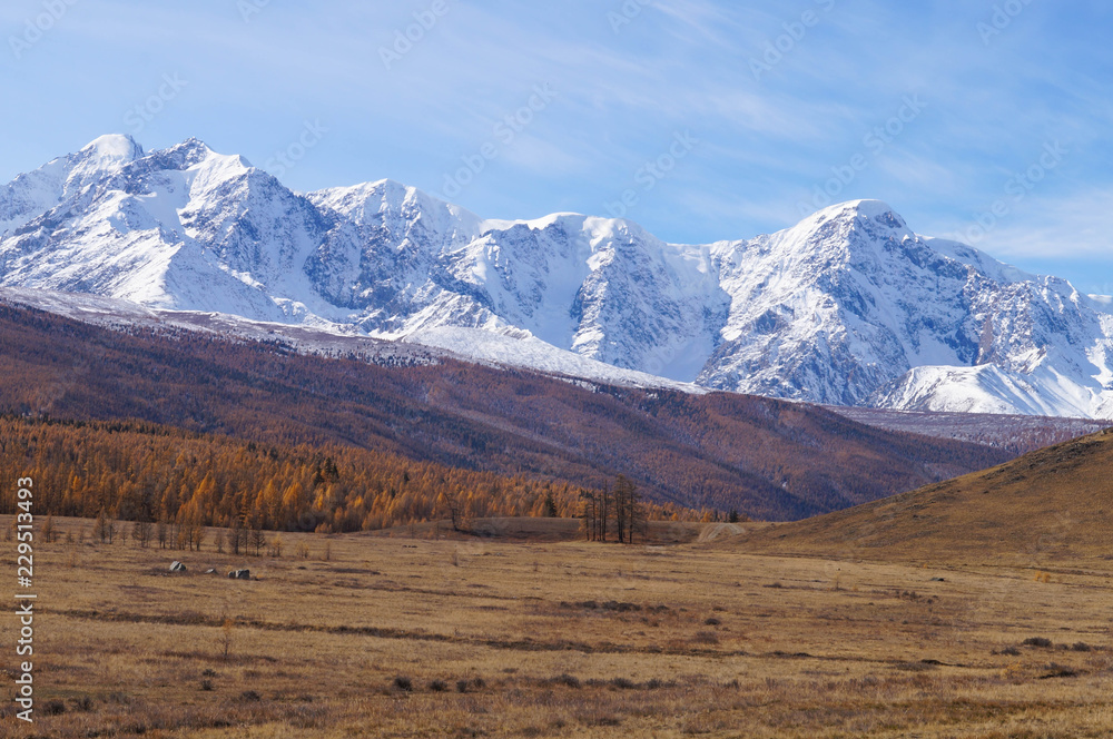 Beautiful Kurai Steppe in the morning,Russia.