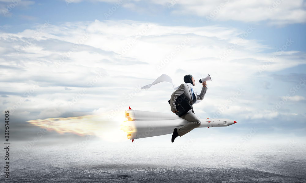 Naklejka premium Business success and targets achievement concept.