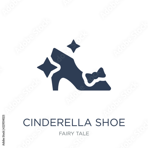 Cinderella shoe icon. Trendy flat vector Cinderella shoe icon on white background from Fairy Tale collection
