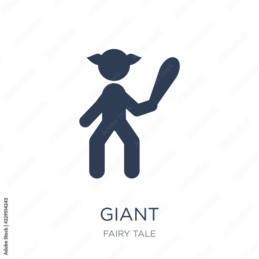Giant icon. Trendy flat vector Giant icon on white background from Fairy Tale collection Giant icon. Trendy flat vector Giant icon on white background from Fairy Tale collection