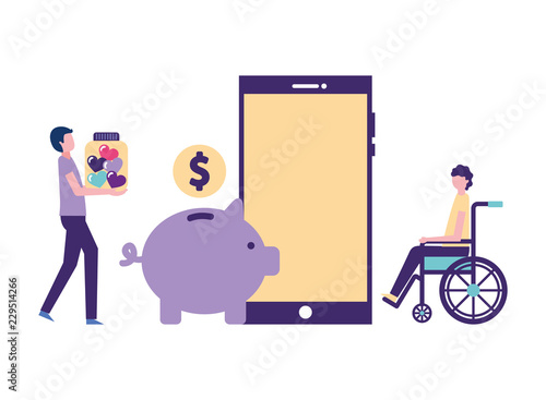 volunteers help work