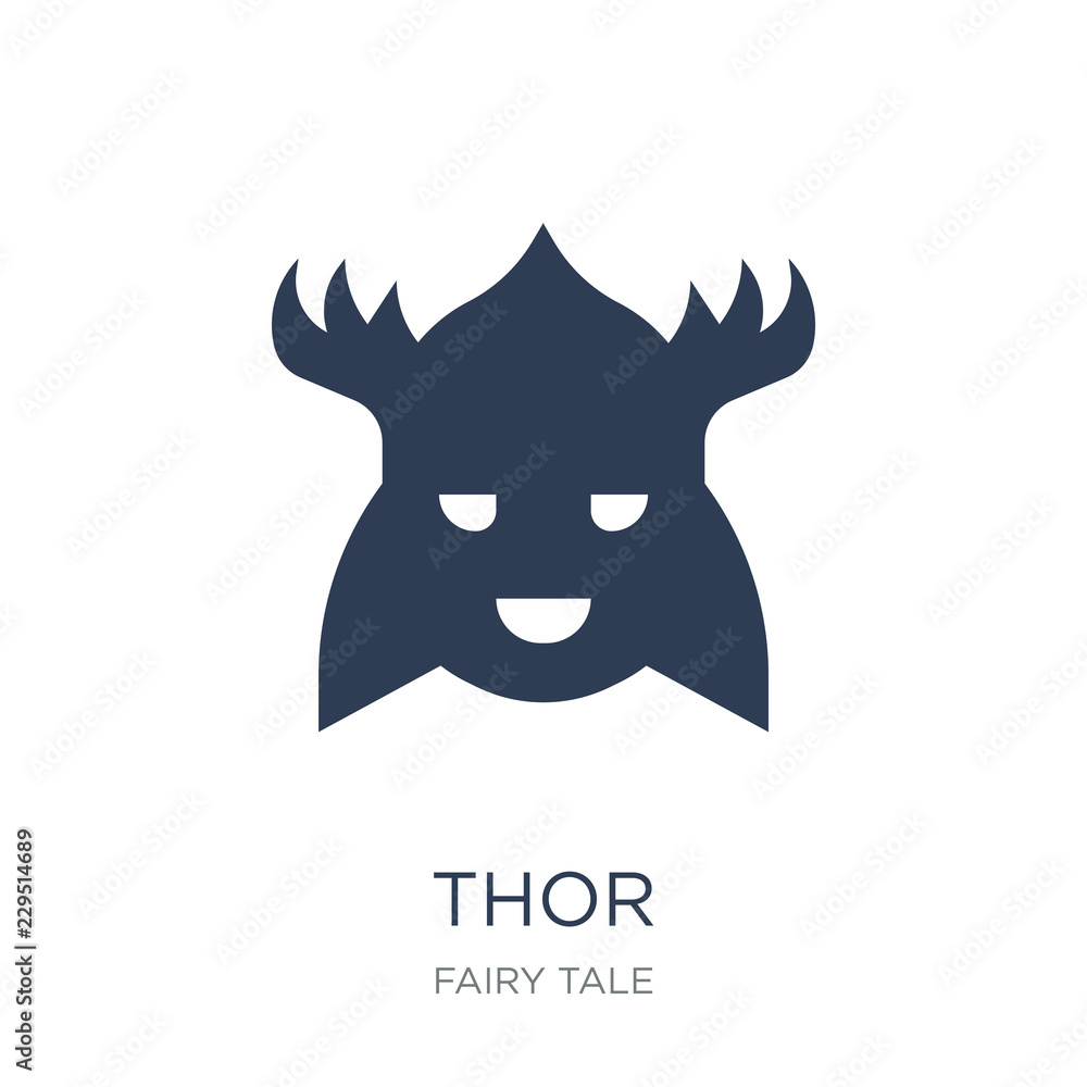 Thor icon. Trendy flat vector Thor icon on white background from Fairy Tale  collection Stock Vector | Adobe Stock