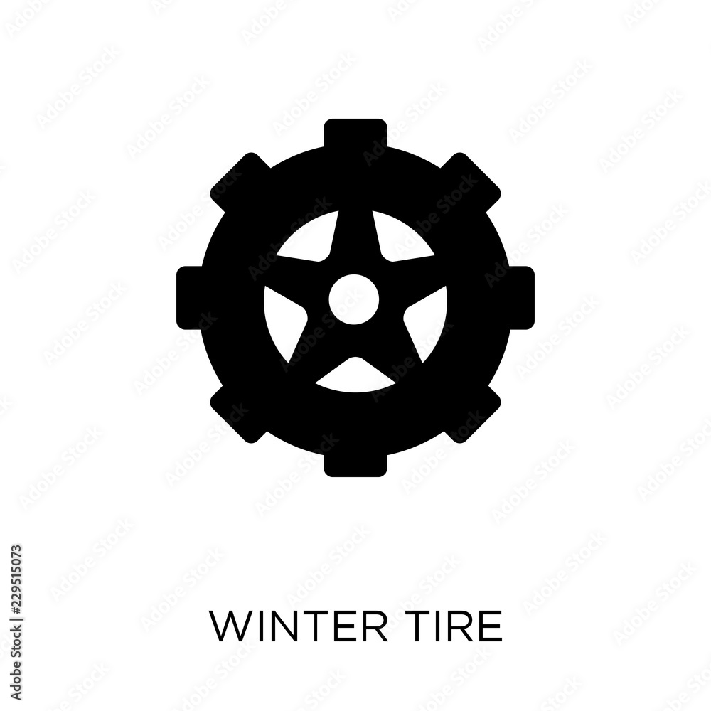 Vecteur Stock Winter tire icon. Winter tire symbol design from Winter collection. Adobe Stock