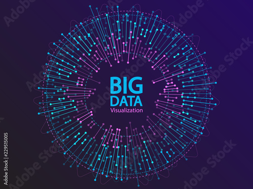 Big data visualization concept vector design.