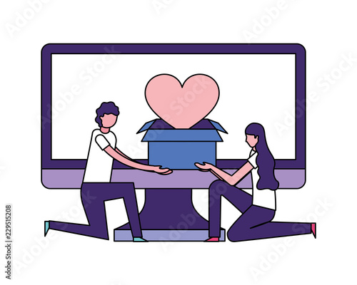 volunteers help work