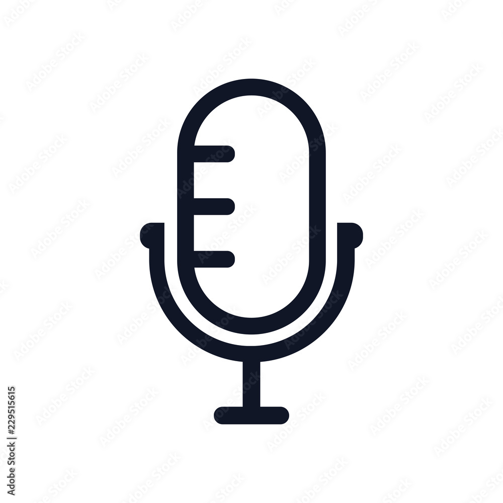 mic silhouette icon design template vector mic silhouette icon design template vector