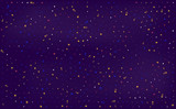 Space design background for web page. Galaxy concept with comets, planets and stars. Vector illustration