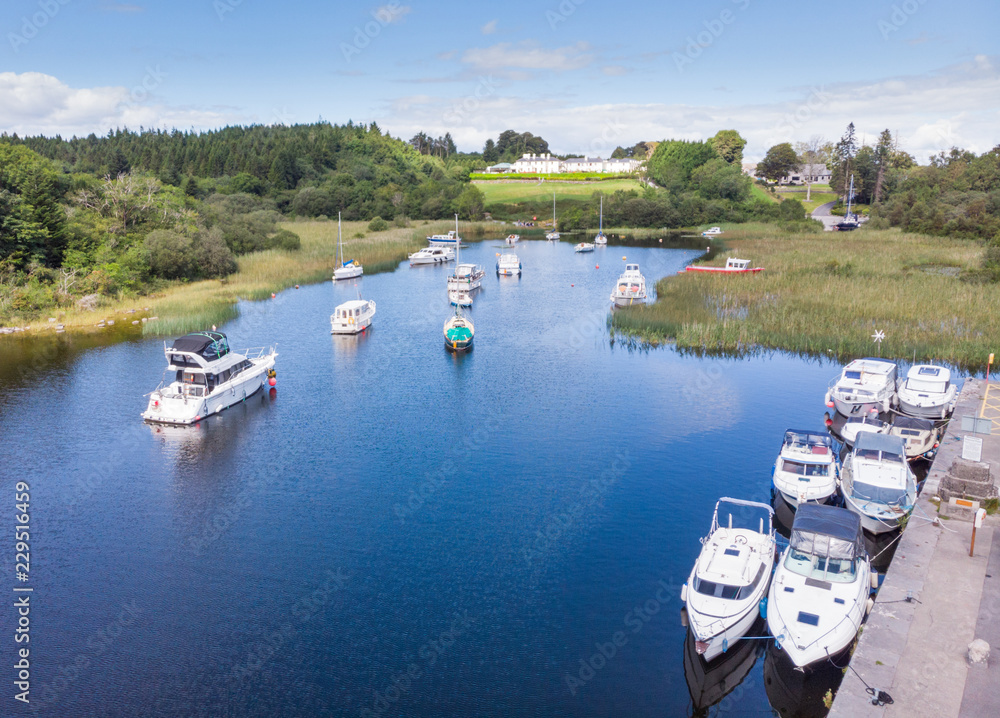 An Aerial View of Lisloughrey Pier in Ireland An Aerial View of Lisloughrey Pier in Ireland