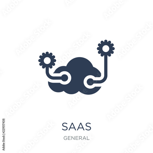 saas icon. Trendy flat vector saas icon on white background from General collection