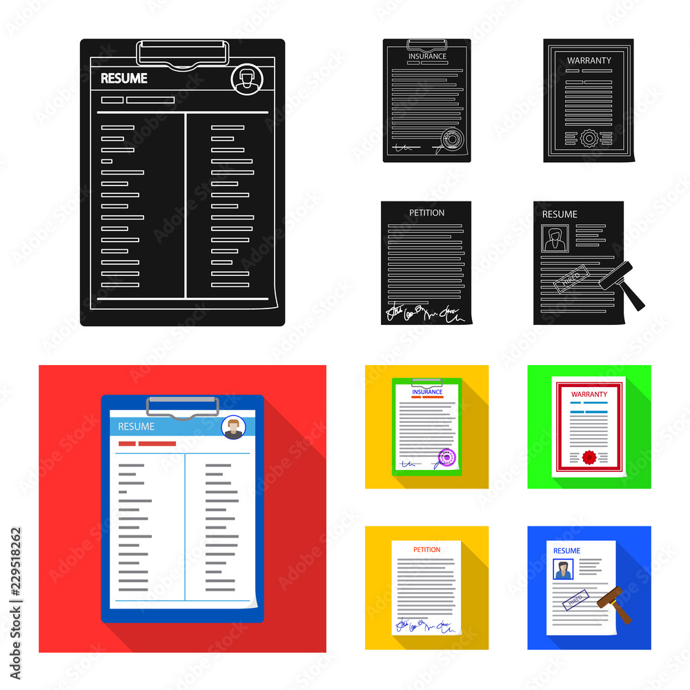 Isolated object of form and document symbol. Set of form and mark vector icon for stock. Isolated object of form and document symbol. Set of form and mark vector icon for stock.