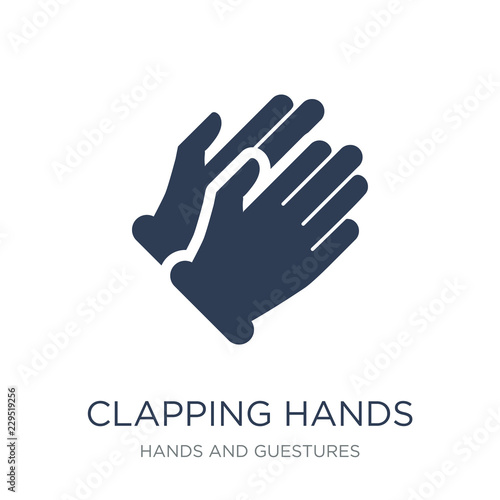 Clapping Hands icon. Trendy flat vector Clapping Hands icon on white background from Hands and guestures collection © t-vector-icons