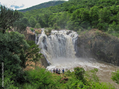 Beautiful waterfall in the mountains