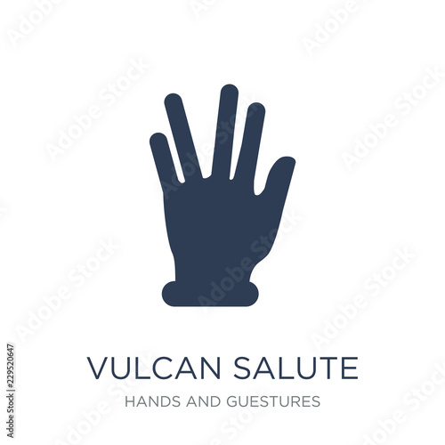 Vulcan salute icon. Trendy flat vector Vulcan salute icon on white background from Hands and guestures collection
