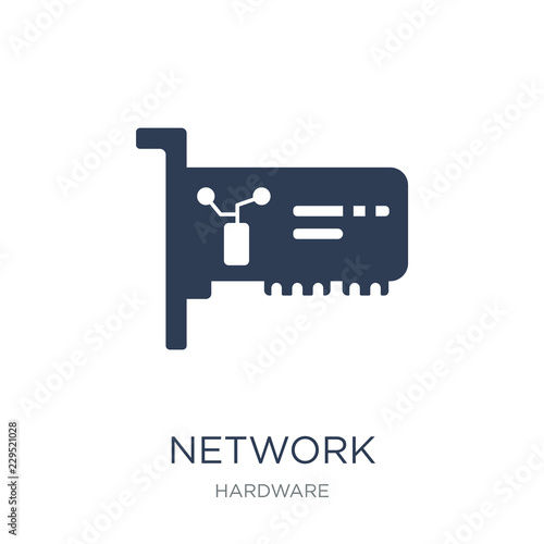 Network Interface Card icon. Trendy flat vector Network Interface Card icon on white background from hardware collection