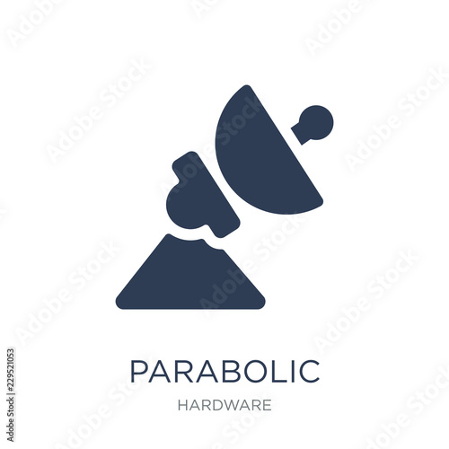 Parabolic Signal icon. Trendy flat vector Parabolic Signal icon on white background from hardware collection