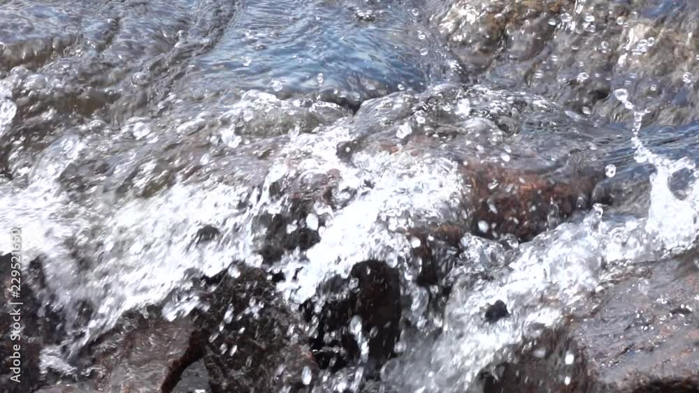 Waves breaking on shore. Slow motion Waves breaking on shore. Slow motion