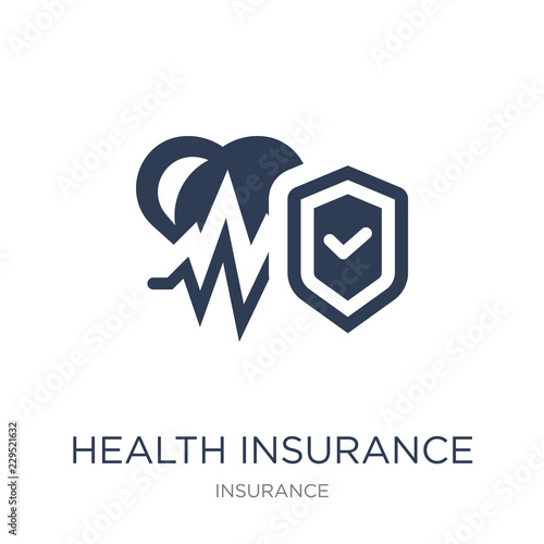 Health insurance icon. Trendy flat vector Health insurance icon on white background from Insurance collection