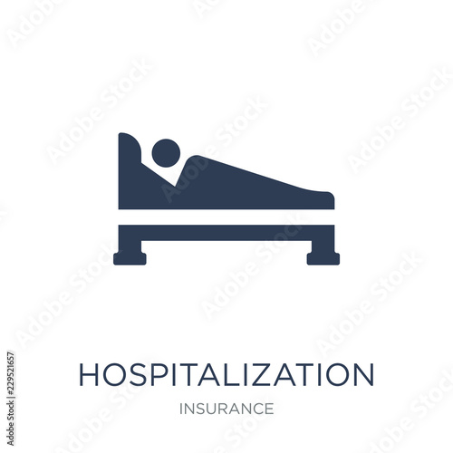 Hospitalization icon. Trendy flat vector Hospitalization icon on white background from Insurance collection