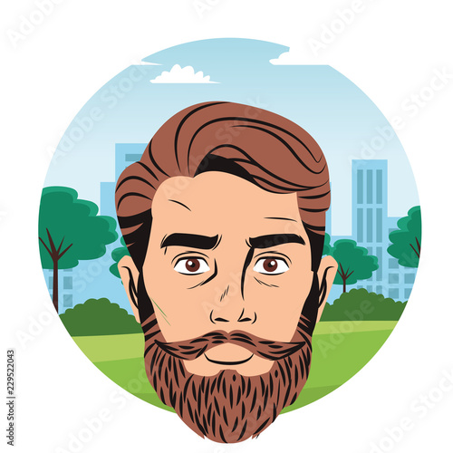 Pop art hispter face