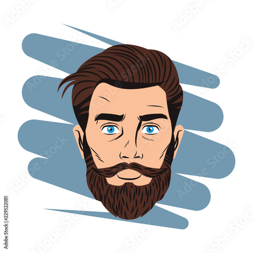Pop art hispter face