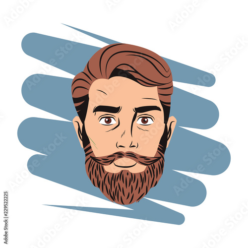 Pop art hispter face