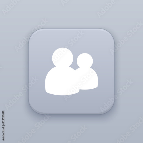 Team, people button, best vector