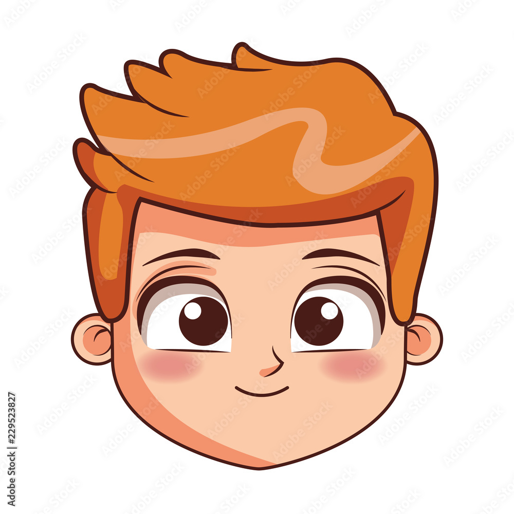 Boy face cartoon