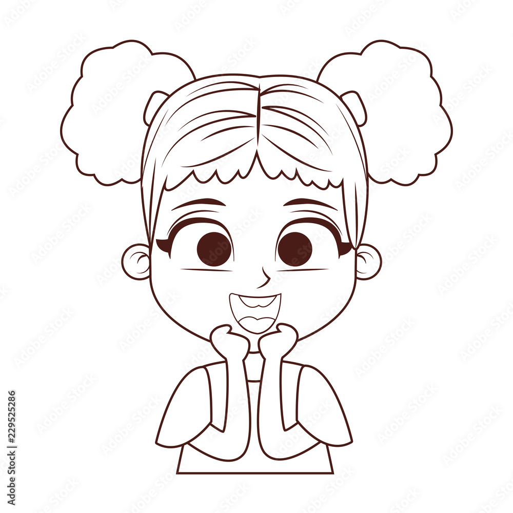 Fototapeta premium Girl children cartoon