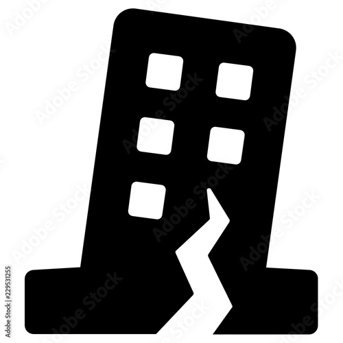 earthquake vector icon