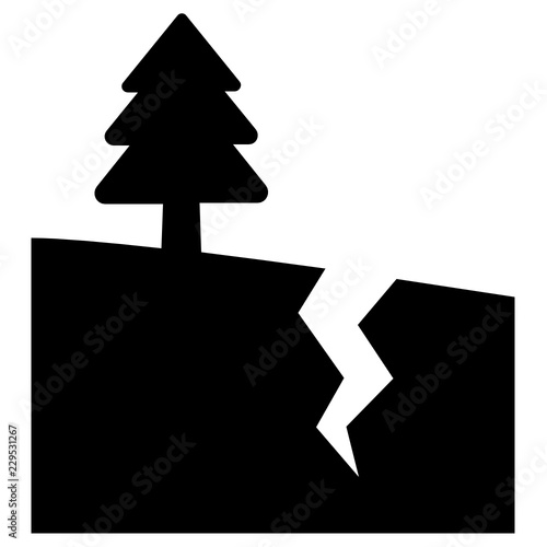 earthquake vector icon