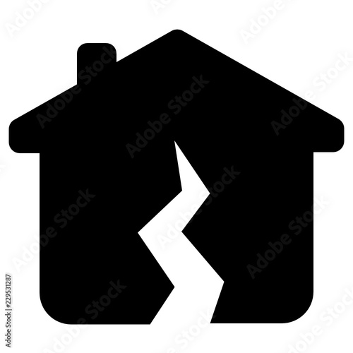 earthquake vector icon
