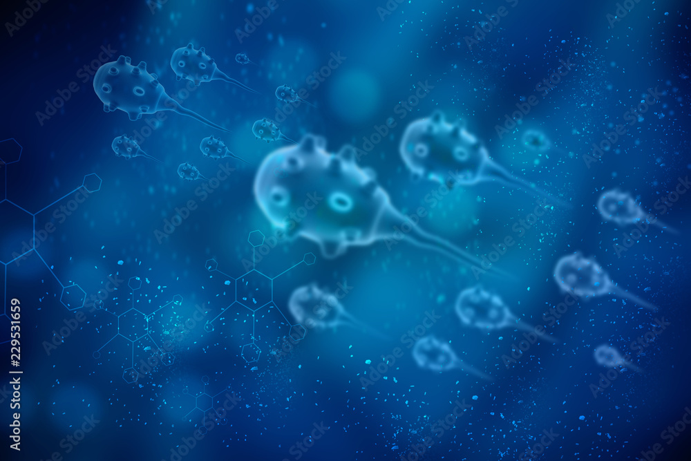 3d rendering Virus bacteria cells background 3d rendering Virus bacteria cells background