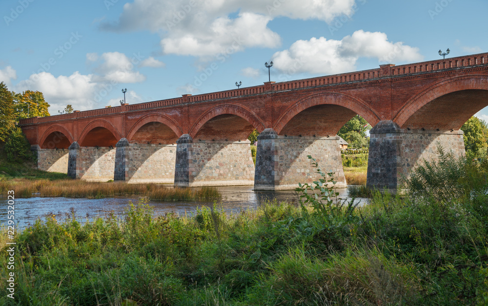 View to the brick bridge.