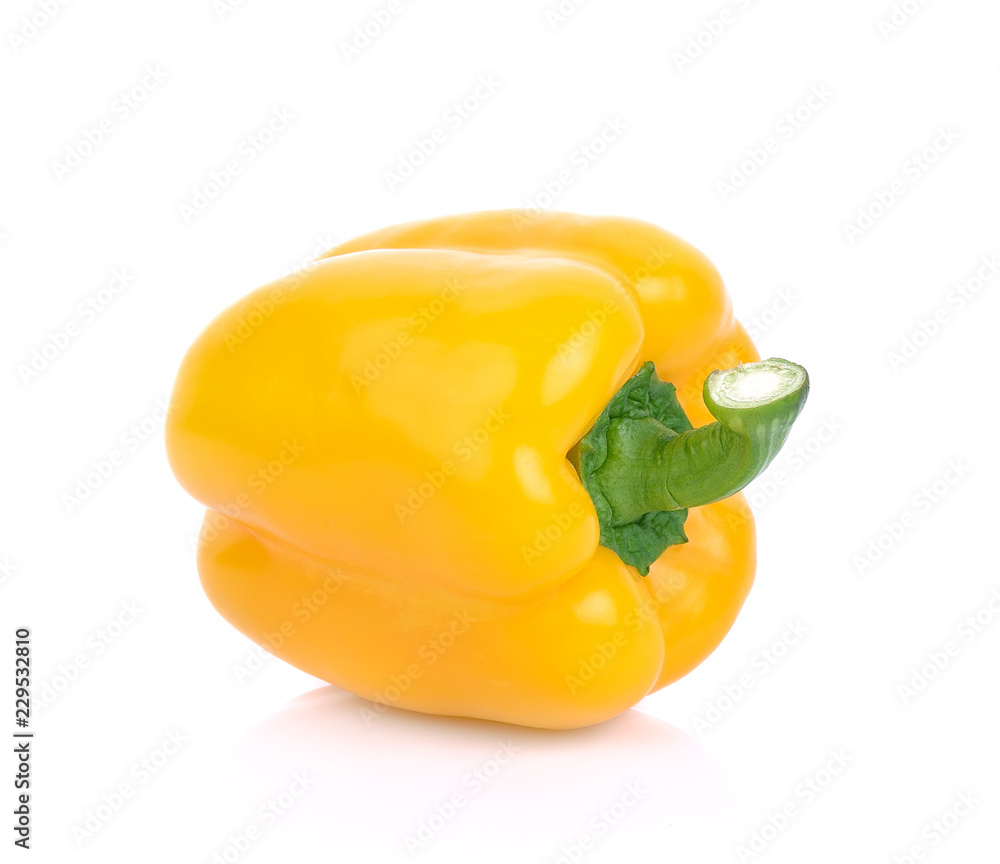 sweet yellow pepper isolated on white background sweet yellow pepper isolated on white background