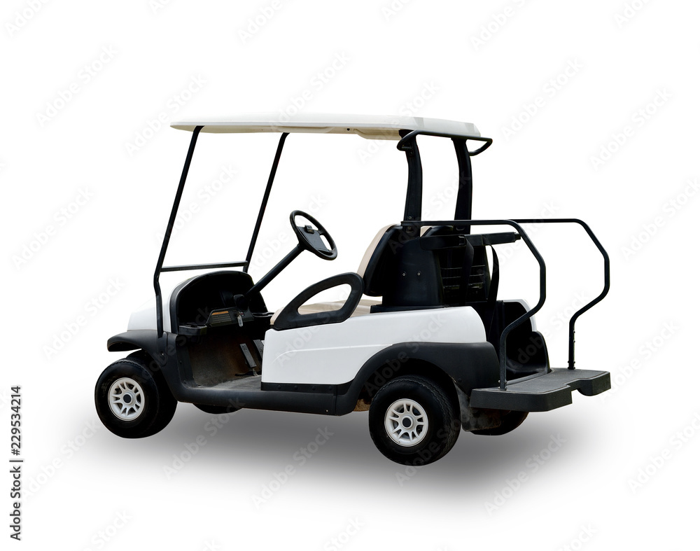 Golf cart golfcart isolated on white background Golf cart golfcart isolated on white background