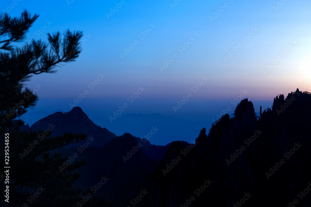 Famous Huangshan mountain (Yellow Mountain) in Anhui, China Famous Huangshan mountain (Yellow Mountain) in Anhui, China