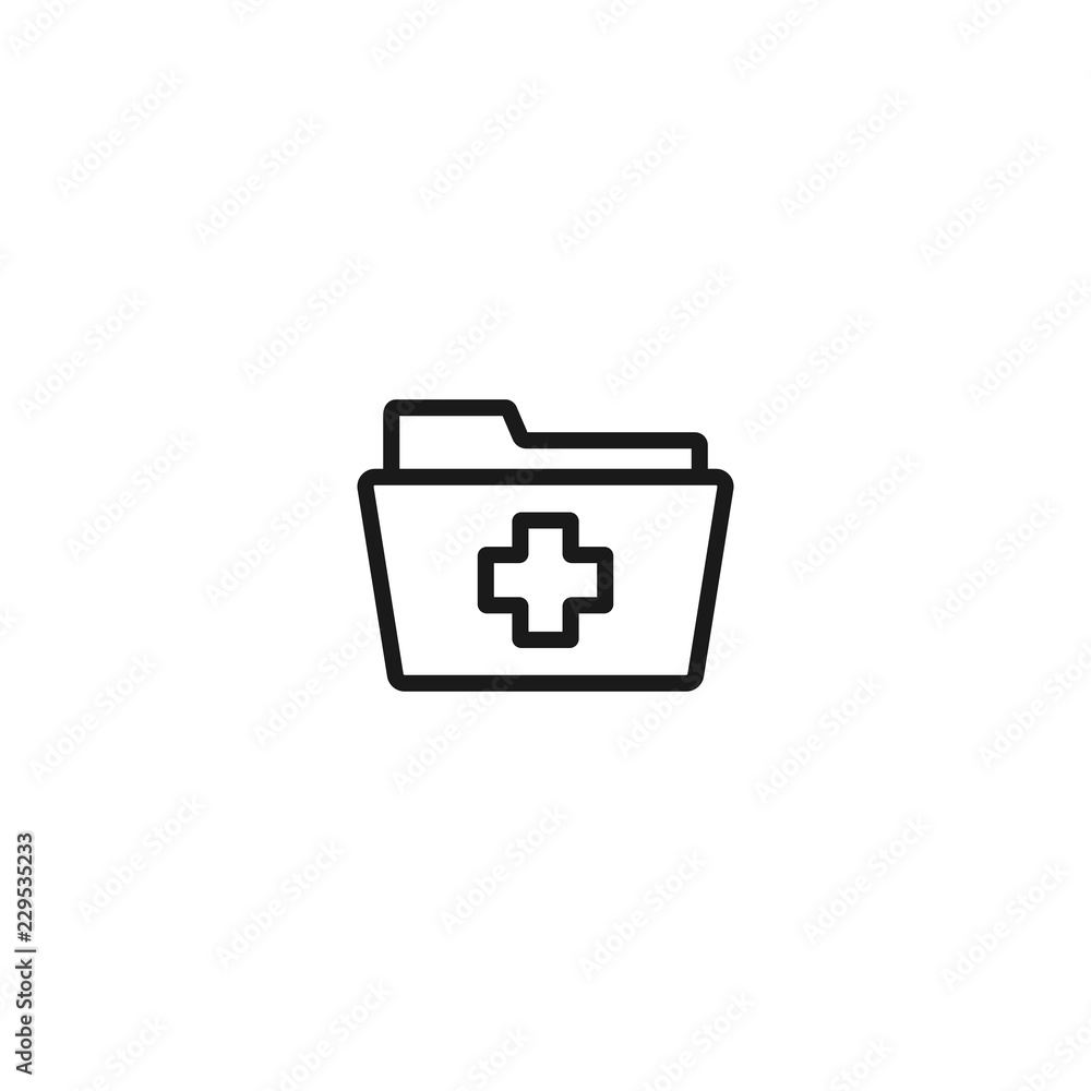 Fototapeta premium thin line folder vector icon