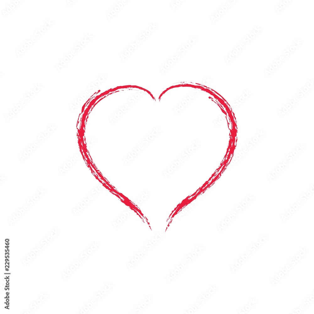 Heart red sign. Card on white background. Romantic symbol linked join, love, passion and wedding. Template for t shirt, apparel, card, poster. Design element of valentine day. Vector illustration. Heart red sign. Card on white background. Romantic symbol linked join, love, passion and wedding. Template for t shirt, apparel, card, poster. Design element of valentine day. Vector illustration.