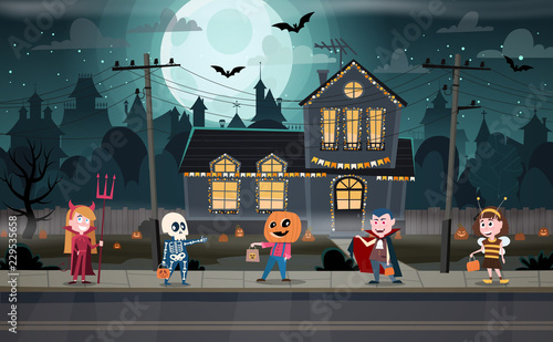 Trick-or-treating Halloween ritual