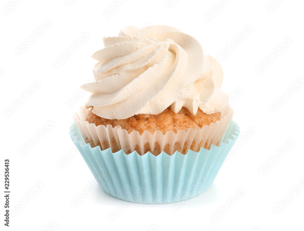 Sweet cupcake on white background Sweet cupcake on white background
