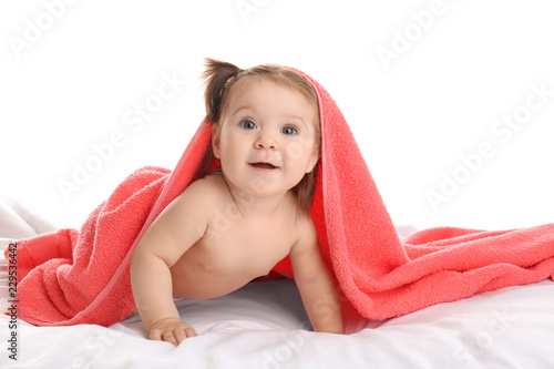 Cute little baby with soft ...